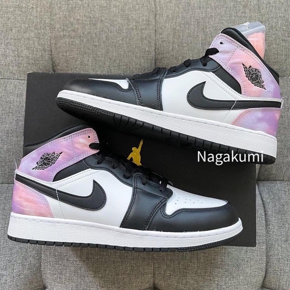 đ¸ Nike Air Jordan 1 Mid white black aurora shoes - Picture 3 of 4